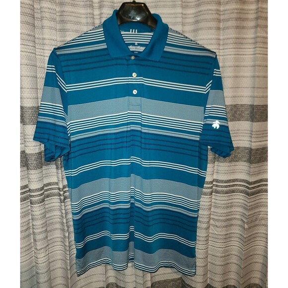 Brooks Brothers Performance Series Polo Shirt Mens Large Blue Striped - Picture 1 of 4